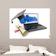 E-learning Laptop Diploma Wall Decal