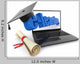 E-learning Laptop Diploma Wall Decal