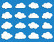 Collection of Vector Clouds Wall Decal