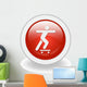 Light Red Icon Skateboarding Wall Mural