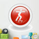 Light Red Icon Skateboarding Wall Mural