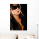 fashion woman portrait with sunglasses Wall Mural