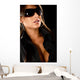 fashion woman portrait with sunglasses Wall Mural