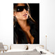 fashion woman portrait with sunglasses Wall Mural