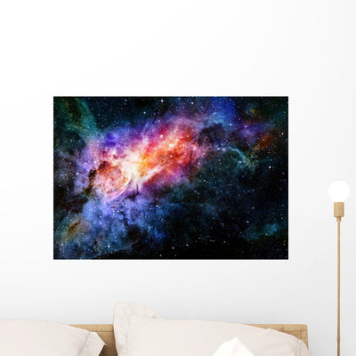Starry Deep Outer Space shown on a wall
