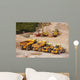 Arial-view Construction Vehicles Wall Decal