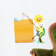 Fisherman with fish-Panel Cartoon Fisher Fish with Panel Wall Decal