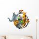 Funny wild African animal cartoon Wall Decal