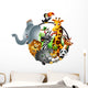 Funny wild African animal cartoon Wall Decal