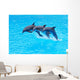 Leaping Bottlenose Dolphins Tursiops Wall Mural