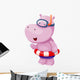 Hippo Vector Wall Decal