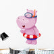 Hippo Vector Wall Decal