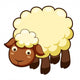 Cute sheep vector Wall Decal