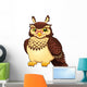 Funny owl. Cartoon and vector isolated character. Wall Decal