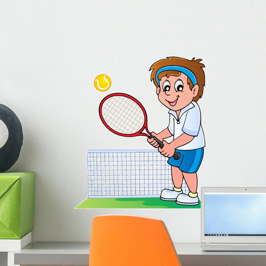 Cartoon Tennis Player
