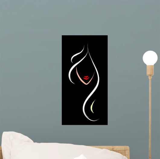 hair salon logo Wall Mural
