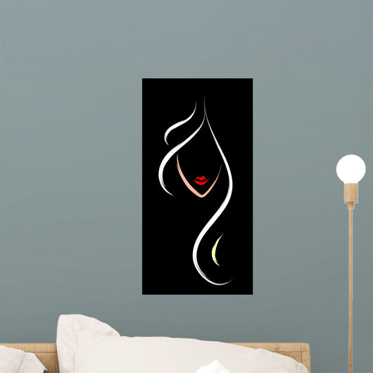 hair salon logo Wall Mural
