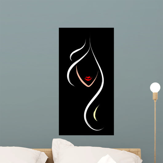 hair salon logo Wall Mural