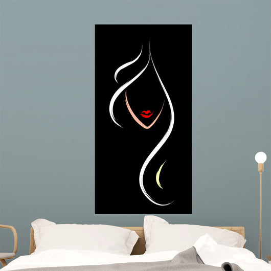 hair salon logo Wall Mural
