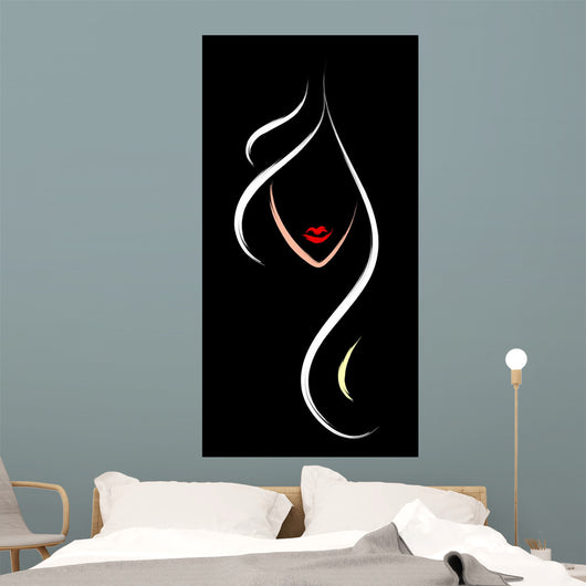 hair salon logo Wall Mural