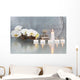Still-life with candles and Orchideeenblüten Wall Mural