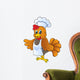 Cartoon chicken chef Wall Decal