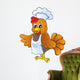 Cartoon chicken chef Wall Decal