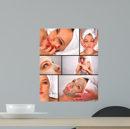 Beauty treatment collage Wall Mural