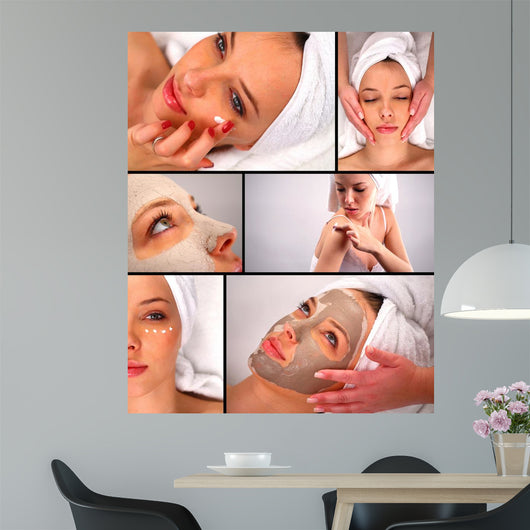 Beauty treatment collage Wall Mural