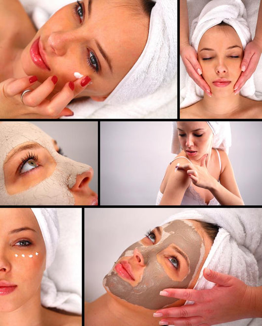 Beauty treatment collage Wall Mural
