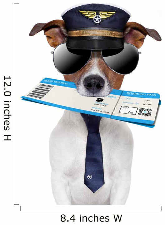 dog boarding pass Wall Decal