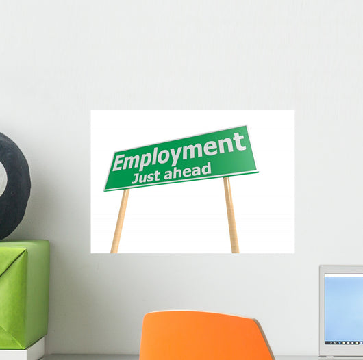 Street Sign With Employment Word Wall Decal