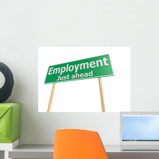 Street Sign With Employment Word Wall Decal