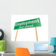 Street Sign With Employment Word Wall Decal