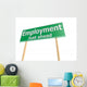 Street Sign With Employment Word Wall Decal