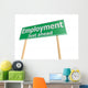 Street Sign With Employment Word Wall Decal