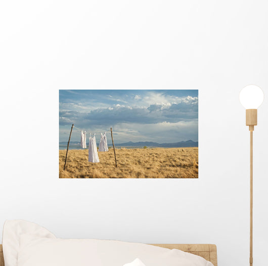 White Dresses Hanging Line
