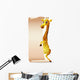 Giraffe with Blank Scroll Paper Wall Decal