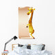 Giraffe with Blank Scroll Paper Wall Decal