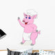 Pig Chef Cartoon Character Wall Decal