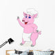 Pig Chef Cartoon Character Wall Decal
