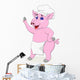 Pig Chef Cartoon Character Wall Decal