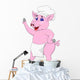 Pig Chef Cartoon Character Wall Decal