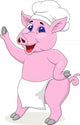 Pig Chef Cartoon Character Wall Decal