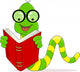 A Happy Worm Reading Book Wall Decal