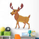 Happy Moose Cartoon Wall Decal