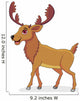 Happy Moose Cartoon Wall Decal