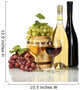 Barrel Bottles and Glasses Wall Decal
