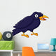 Happy raven cartoon Wall Decal