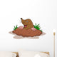 Happy mole cartoon Wall Decal